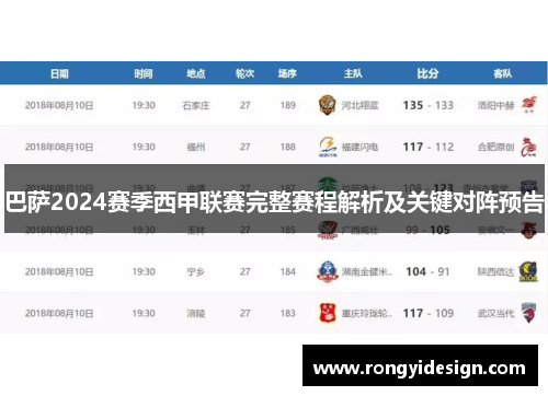 巴萨2024赛季西甲联赛完整赛程解析及关键对阵预告